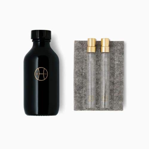 手工玻璃瓶淡香精_皮革